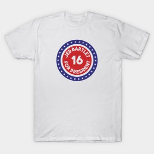 Re-Elect Jed Bartlet (Ring of Stars) T-Shirt